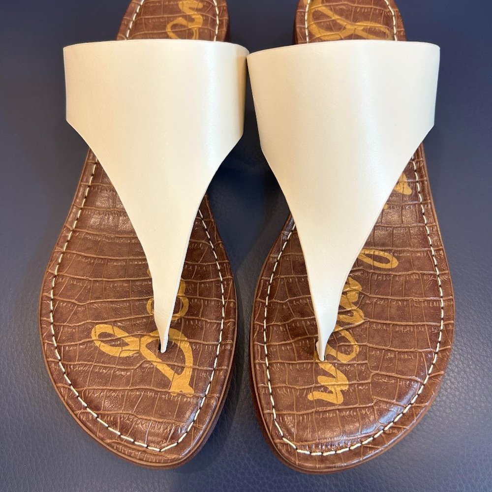 SAM EDELMAN JAYNEE IVORY HEELED SANDAL - NEW WITH BOX - NEVER WORN - SIZE 8.5